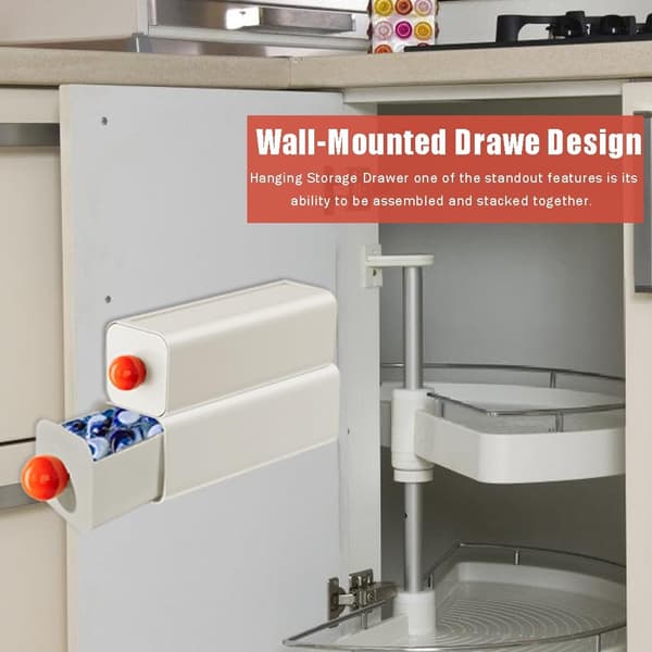Dishwasher Tablet Storage Box, Hanging Detergent Drawer, Sink, Cabinet
