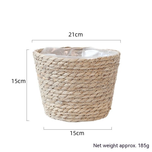 Plant Baskets for Indoor Plants, Seagrass Flower Plant Pots Cover Storage Basket for Organizing,21*12cm