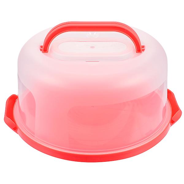 Uudelleenkäytettävä kakkuleivonnainen laatikko Kannettava kakkusäilytyspidike Muovinen kuppikakkulaatikkoPunainen30X30X15CM Red 30X30X15CM