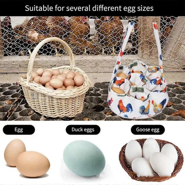 HA~Eggsamlingskurv, Mini-eggkurv for høner, Eggsamlingskurv med 7 rom, Hønseeggkurv for innsamling av ferske egg Gräsbo kylling