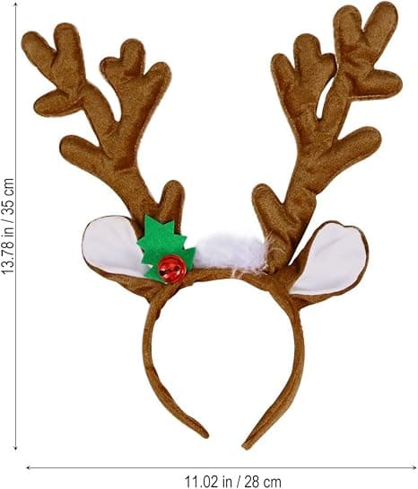 Julepannebånd Reinsdyrhorn Hårbøyle Hodeplagg til Jul