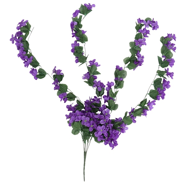 4petals Kunstig Blomst Hængende Blomster Violet Simulering Vinstok Bryllup Hjem Dekoration (dyb lilla)