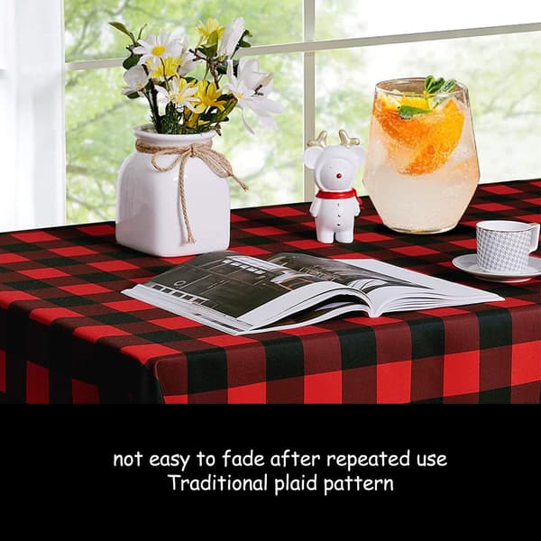 5 Pcs Christmas Napkins 45x45 cm Decorative Pattern Durable Reusable Polyester Cloth for Parties Dinners Red Plaid