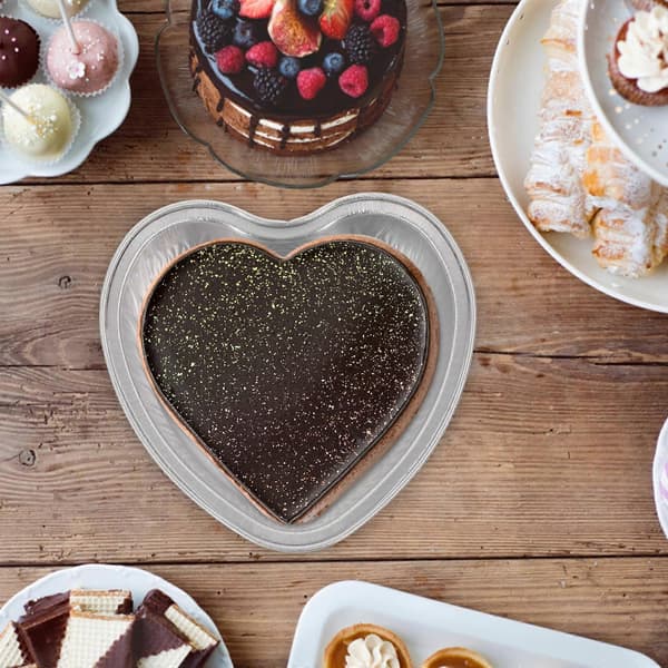 20 Pcs Cake Boxes, Transparent Heart-shaped Box, Bakery Cake Box, Portable Cake Packaging, Cake Box