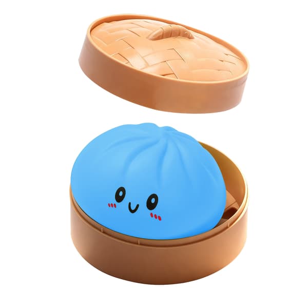 Squishy Bun Stress Relief Toy Soft Sensory Fidget Toy Cute Slow Rising Squeeze Gift**light blue light blue