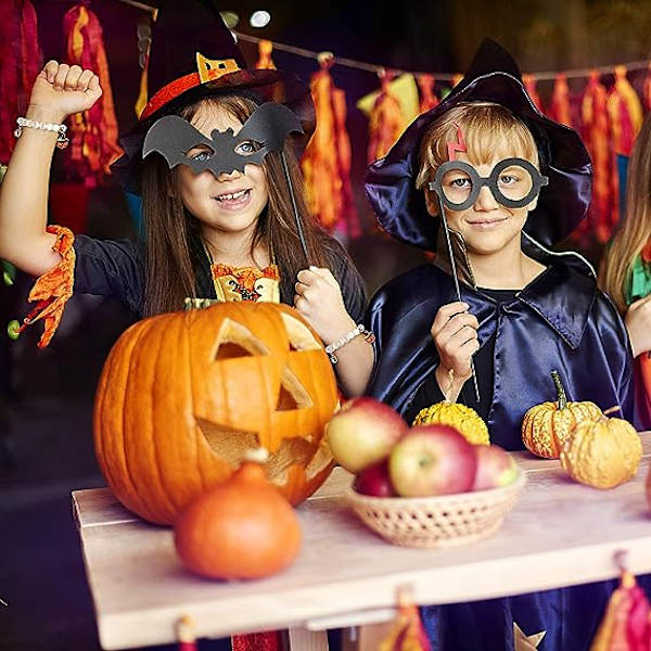 21 kpl Halloween-metallihelmiä, Sekalaisia Halloween-aiheisia riipuksia, Halloween-smaltihelmi, Kurpitsa hatulla DIY-kaulakorulle