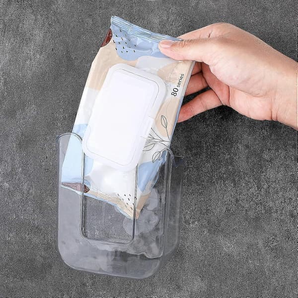 Kitchen Wet Wipes Storage Box Acrylic Wall Mounted Tissue Box Holder