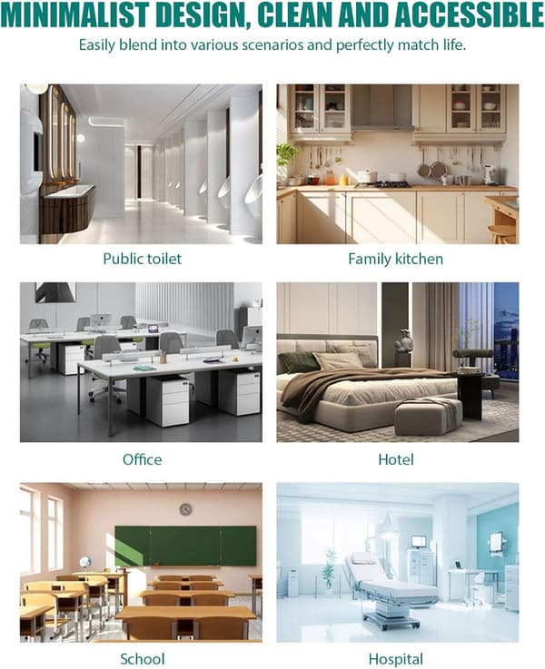 Automatic Remote Foaming Soap Dispenser with Proximity Technology for Bathroom and Kitchen. Wall Mounted. Easy to Use. Automatic Liquid Soap Dispenser.