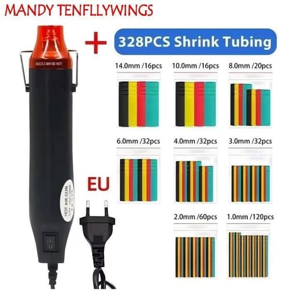 Heat gun with retractable support seat, DIY tool, mini blower, soldering temperature, crafts
