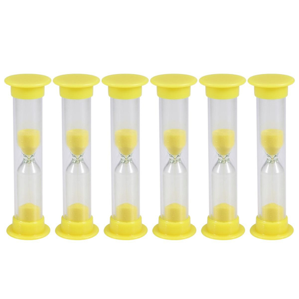 6 stk. Sandur Timer Sandur Legetøj Sandur Timer Sandur Tandbørste Timer