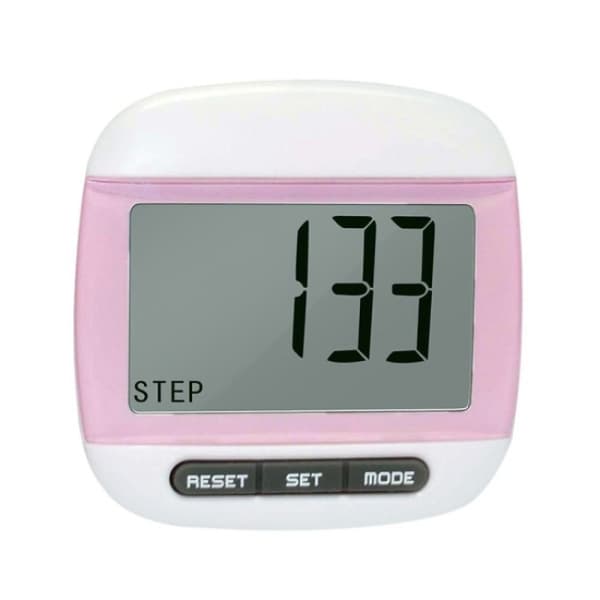 1 stk LCD-skritteller skrittkilometer ROSA Rosa