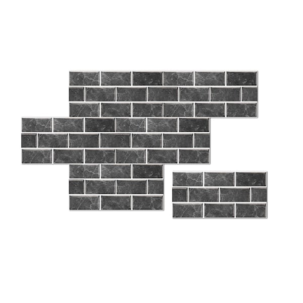 6 Arkkia Laatta Tarroja, 3D Liimaavat Laatta Tarrat, 30 x 15 cm
