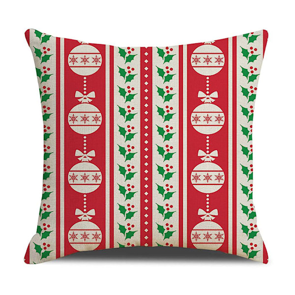Juleputetrekk i nordisk stil, lin, for sofa, 450 mm x 450 mm