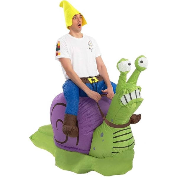 Creations Halloween Oppblåsbart Kostyme Nisse Ride On Snail Oppblåsbart Kostyme - Voksen Unisex One Size