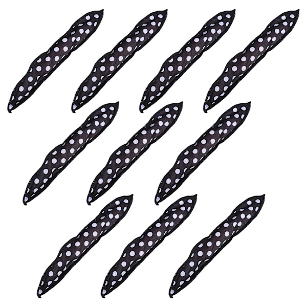10 stk Hårruller Pandehår Hårsokker Krøller Pin Curl Ruller Hårstyling Ruller Værktøjer Skumkrøller Krøller Hårruller Sort 17X3.5cm