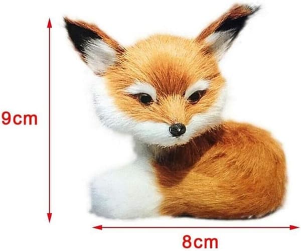 Small Simulation Fox Plush Toy Cute Mini Plush Animal Small Sitting Fox for Kids Birthday Gift