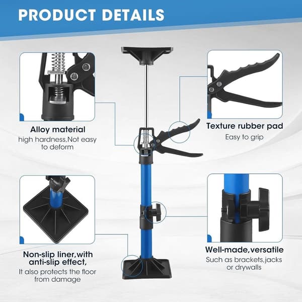 Telescopic Support, 2 Pieces Adjustable Support 30-59 cm Frame Tensioner Maximum Load 40 kg for Ceiling Mounting Drywall Cabinets Door