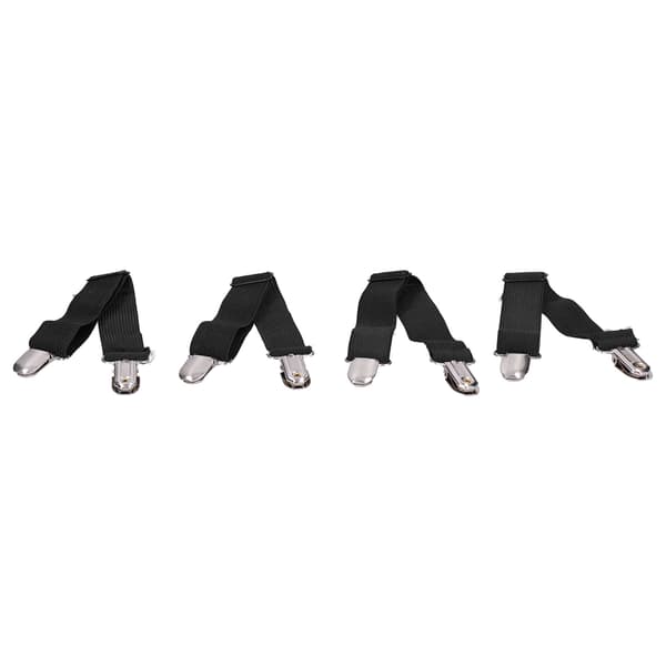 st Justerbare Lagner Seler Elastiske Bånd Clips Holder Sort