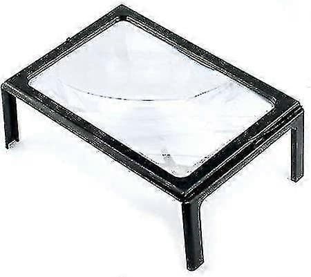 Stor A4 Læsemagnifier med 4 LED-lys, Håndfri Foldbart Bordstativ, 3x Forstørrelsesglas i Fuld Sidestørrelse