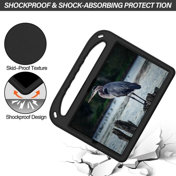Galaxy Tab A 8.0 2019 Case Shockproof Protection Handle Stand Kids Black
