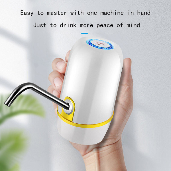 5 Gallons Vannflaskedispenser, USB-lading Vannflaskepumpe, Bærbar Vannflaskedispenserpumpe for Camping