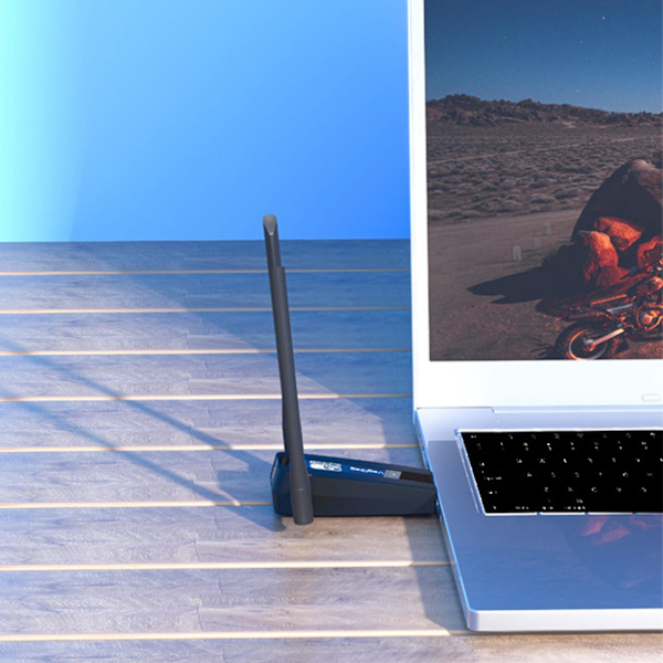 1300 Mbps Trådløst Nettverkskort Driverfri Adapter Wifi Dobbelbånd 2.4g/5ghz Antenneforlengelse Svart
