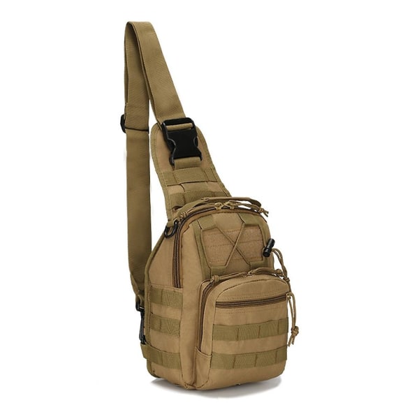 Herr Tactical-ryggsäck Outdoor Chest Pack Shoulder Sling Bag Praktisk Sport BagMud färg