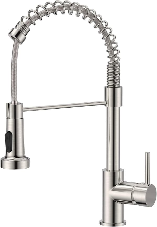 Kitchen Faucet, Kitchen Faucet with Pull-Out Spray 360° Swivel High Arc Sink Spray 2 Modes