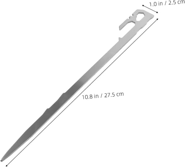 Teltplugger i 420 rustfritt stål (28 cm, 6 stykker per pakke)