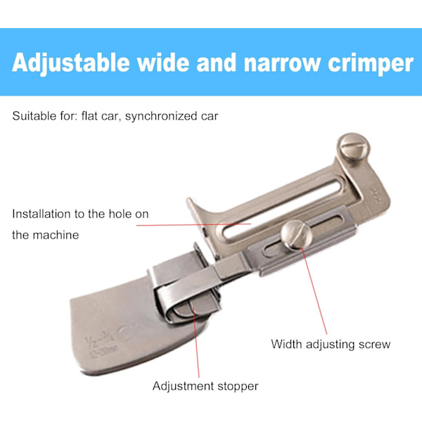 New Adjustable Rolled Hem Foot with Adjustable Width, Sewing Machine Accessory for Rolled Hem, Hemming Tool (15-25mm)