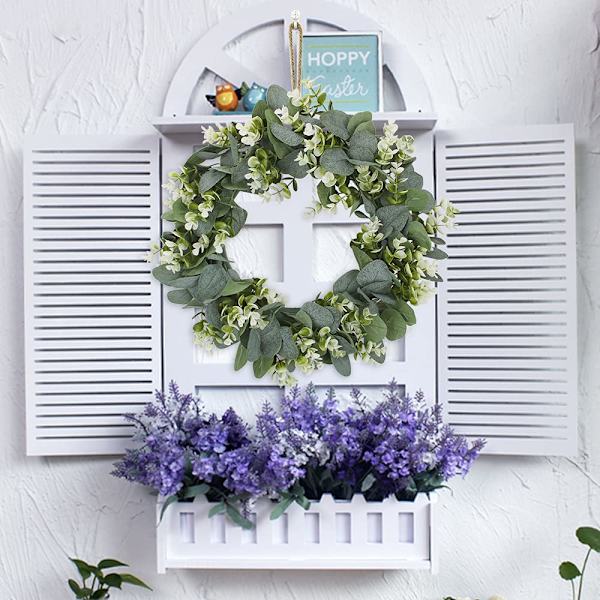 Konstgjorda blommor för utomhusbruk, blekningsfria falska plastblommor, konstväxter för dekoration, hängande inomhus/utomhus