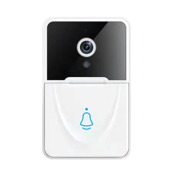 Universal Smart Home Video Dørklokke Wifi Kamera Trådløs Dørklokke Call Intercom Video Automatisk Indu White