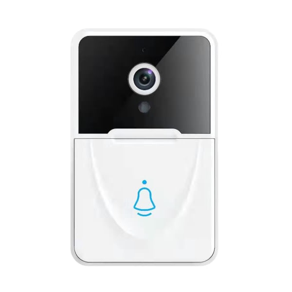 Universal Smart Home Video Ringeklokke Wifi Kamera Trådløs Ringeklokke Samtale Intercom Video Automatisk Indu White