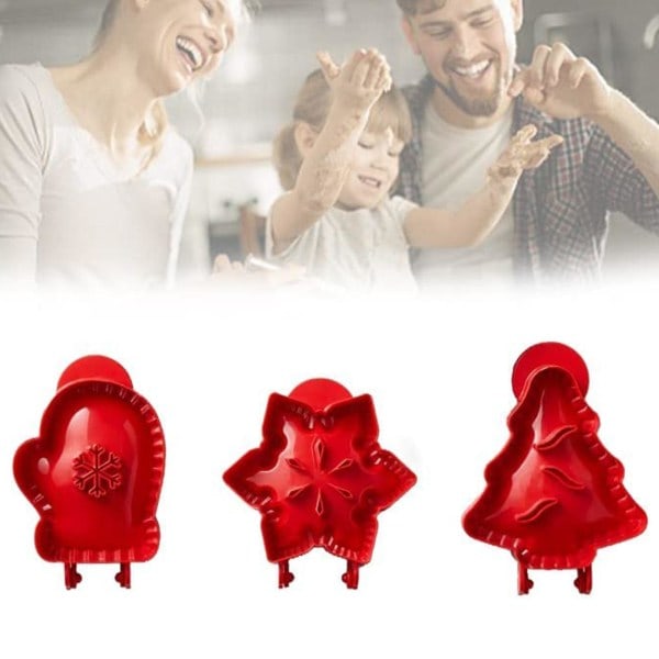 Semester Form Jul Cookie Cutter Verktyg Kakor Fudge Rostfritt stål Kex Pepparkakor Herrformade