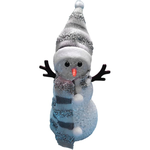 Fargeskiftende Lyste Snowman, 9.06 * 5.12in Led Snowman Lampe, Nattelys For Barn Julepynt (1stk, farge)