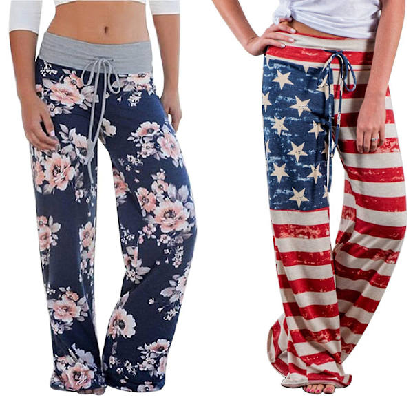 Damernas vida benbyxor Hög midja Sweatpants Blå L
