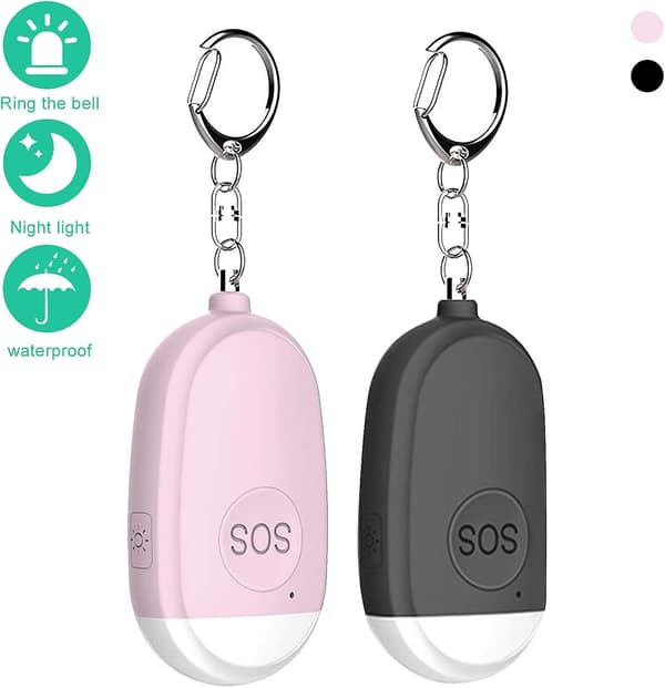 Personal Security Alarm Keychain, 130db Personal Alarm with LED Light, Mini Emergency Self-Defense