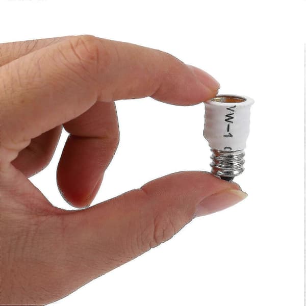 18-pakning E12 til E14 Sokkeladapter Hvit LED-lampeholder for Lampebasekonvertering