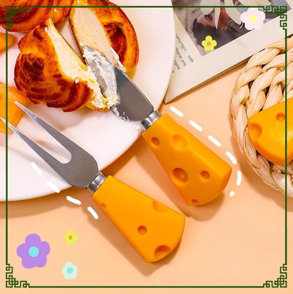 Sæt med 5 osteknive med opbevaringsboks