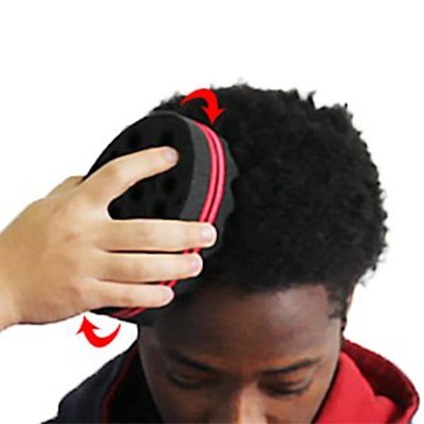 2 stk Afro Hår Svampbørste Twist Profesjonell Hjem Krølling for Menn og Kvinner