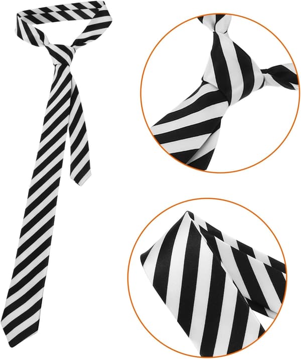 Smalstripet slips for menn, forretningsslips for formelle anledninger, stilig design