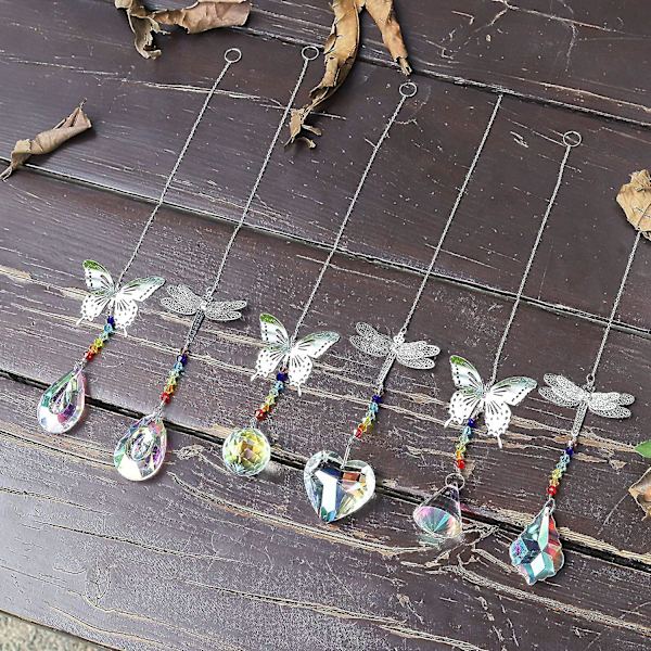 Kristalli Guardian Angel Sateenkaari-tekijät Suncatchers Lasipalloprisman kanssa