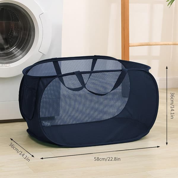 Foldable Laundry Basket, 3-pack Pop-Up Collapsible Laundry Hamper, Foldable Laundry Baskets, Mesh Laundry Basket, Foldable Laundry Basket with Handles