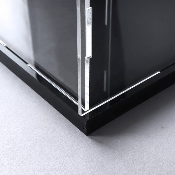 Klar akrylmontering, Action Figur Organizer, kubeboks og sort base til akrylmontre-17*13*20 cm