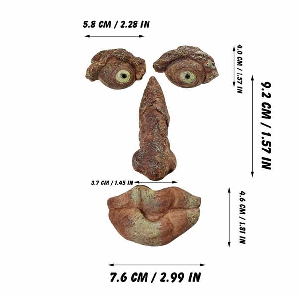 3D kunstige tre ansiktsdekorasjoner