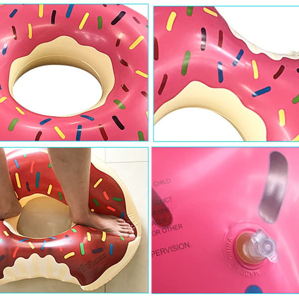 Donut Pool Float with Glitter 60 cm (1-pack), Fun Pool Tube