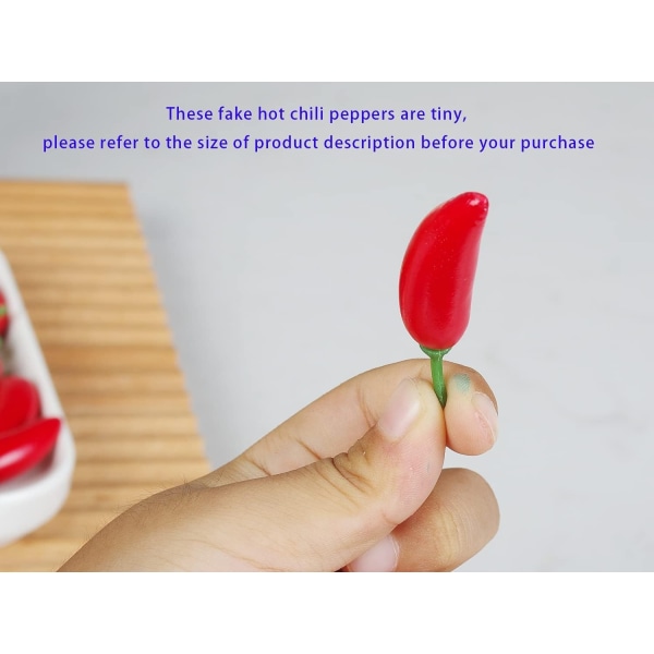 10 st Mini Falska Chili Peppar, Simuleringskonstgjorda Livsliknande Röd Peppar, Plast Falska Grönsaker för Fotograferingsprylar