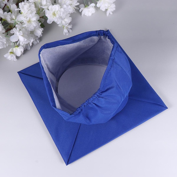 Motehatt Attractiv Trencher Graduation Rekvisitt Festhatt Kreativ Hodeplagg For 2020 Graduering Blue 23*12cm