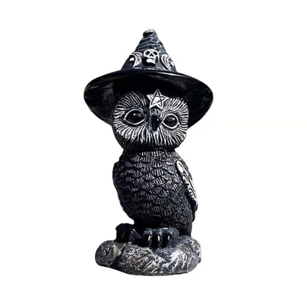 Halloween hekseugle statue harpiks ornament mini dyrefigur Skulptur dekorasjonShofar ugle