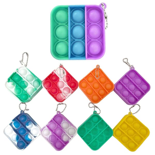 2-pakning - Mini Pop It Fidget Leker (grønn)